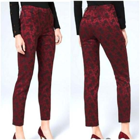 White House Black Market Pants - NWOT White House Black Market Jacquard Slim Ankle Pants